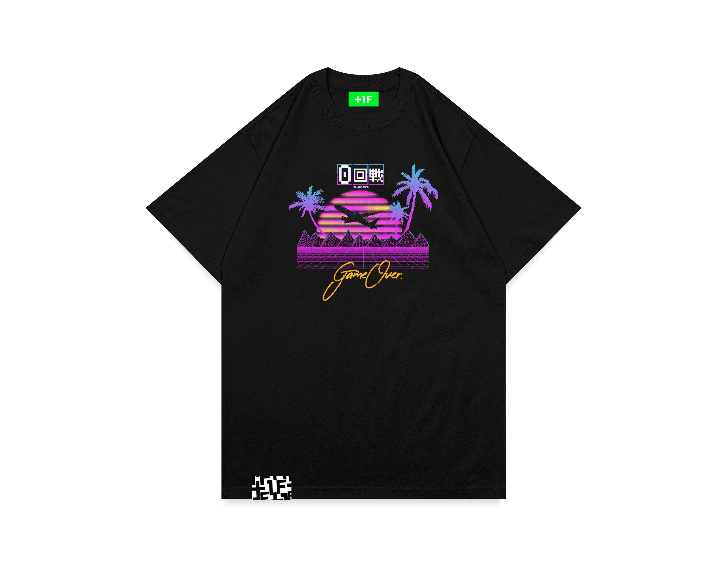 1F ROUND ZERO TEE | Tシャツ 黒 | 格闘ゲーマーのためのアパレルブランド