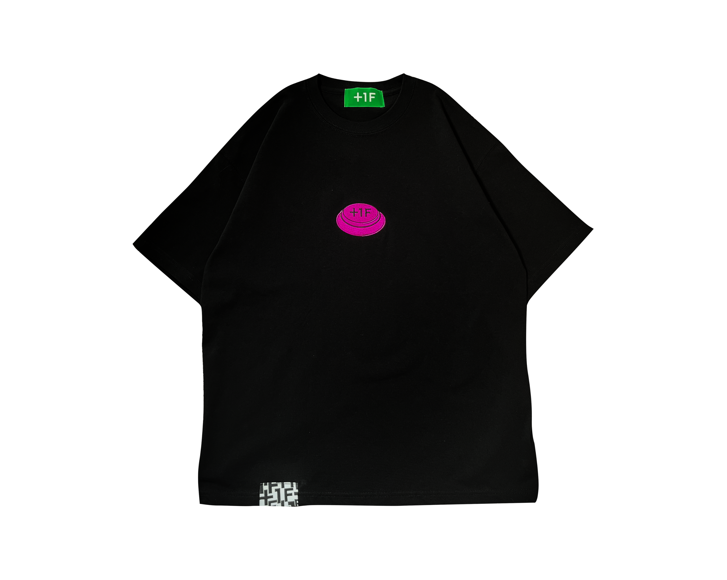 1F BUTTON LOGO TEE | Tシャツ 黒 | 格闘ゲーマーのためのアパレルブランド