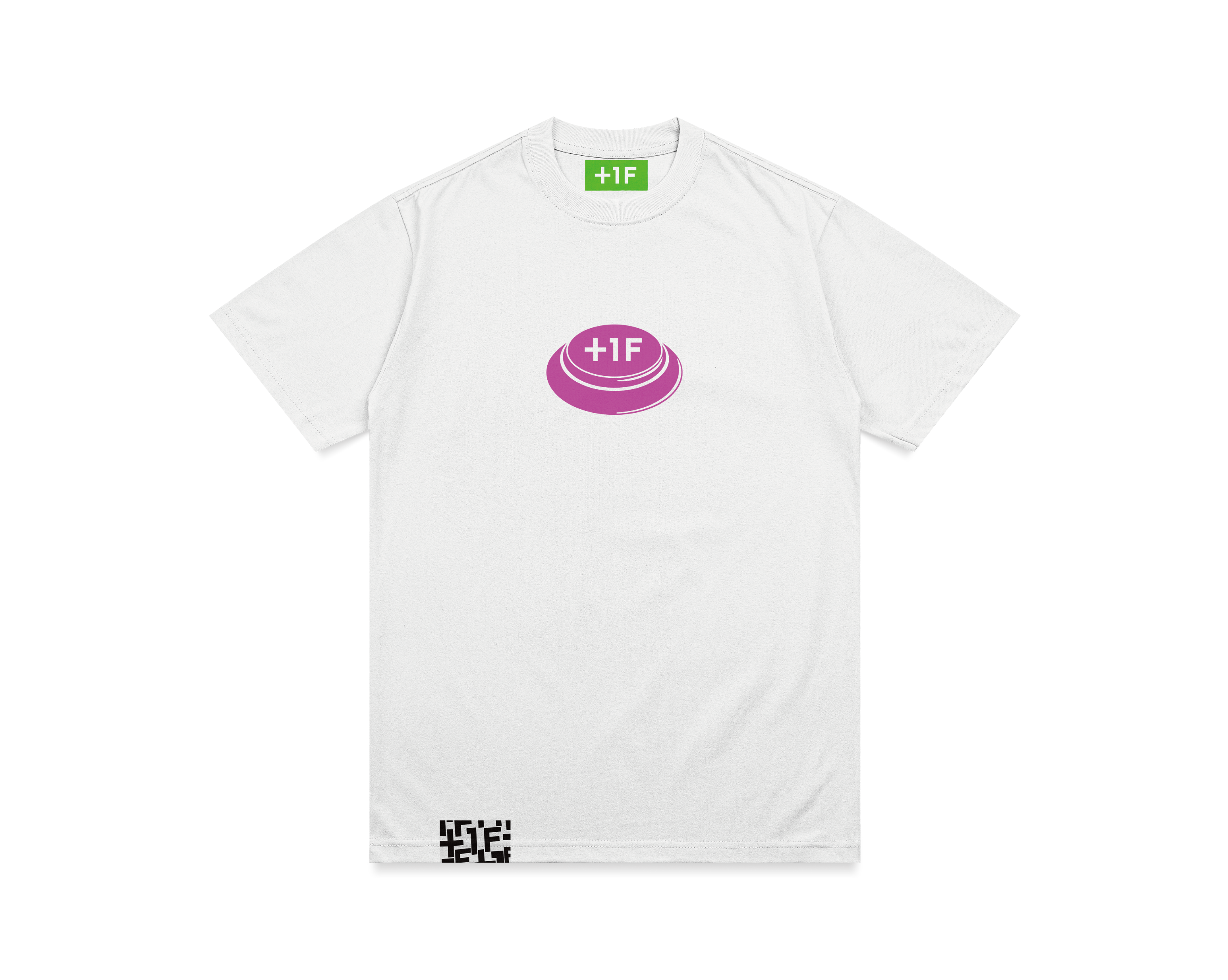 1F BUTTON LOGO TEE (2P Color) | Tシャツ 白 | 格闘ゲーマーのための 