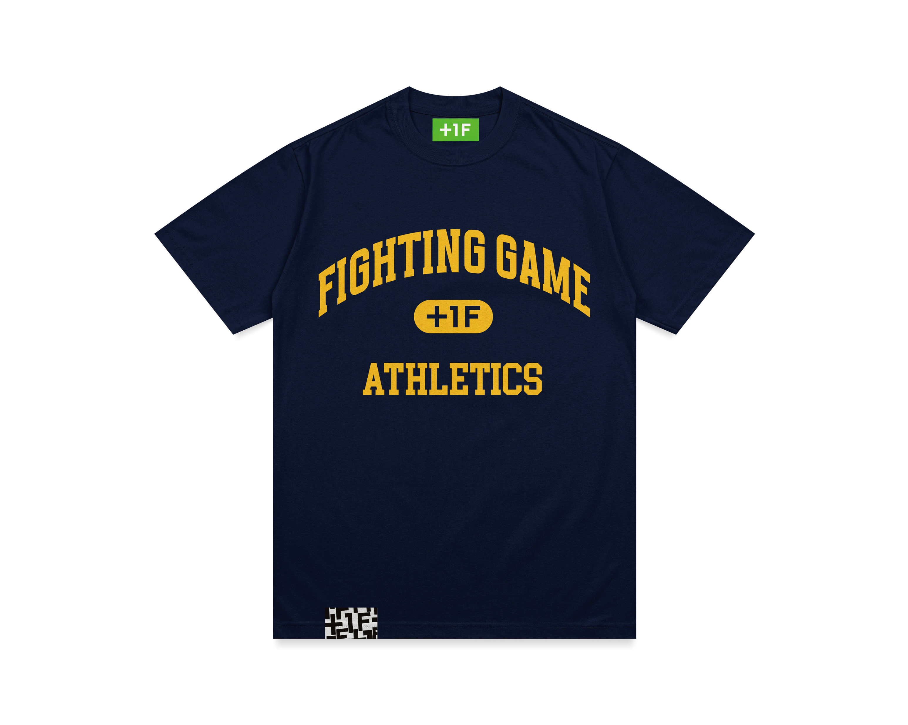 1F FIGHTING GAME COLLEGE TEE | Tシャツ ネイビー | 格闘ゲーマーの