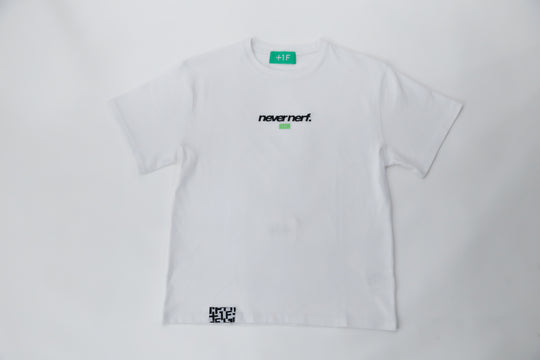 +1F NEVER NERF. TEE / BLACK・WHITE