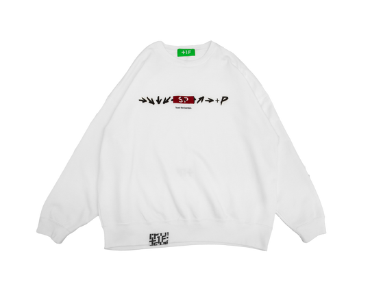 BUST THE BORDER CREWNECK / WHITE