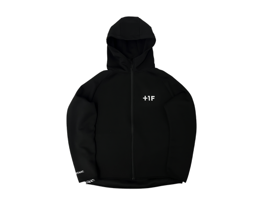 +1F TECH FLEECE ZIP HOODIE / BLACK