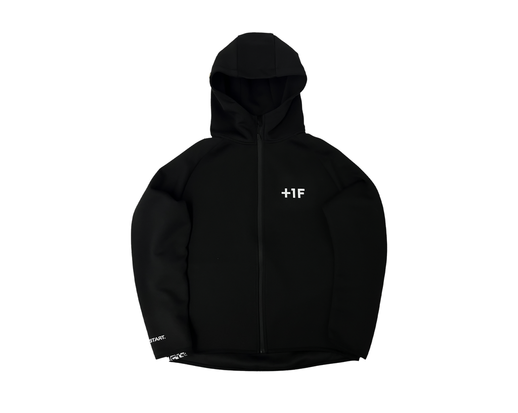 1F TECH FLEECE ZIP HOODIE / BLACK | テックフリース ジップ