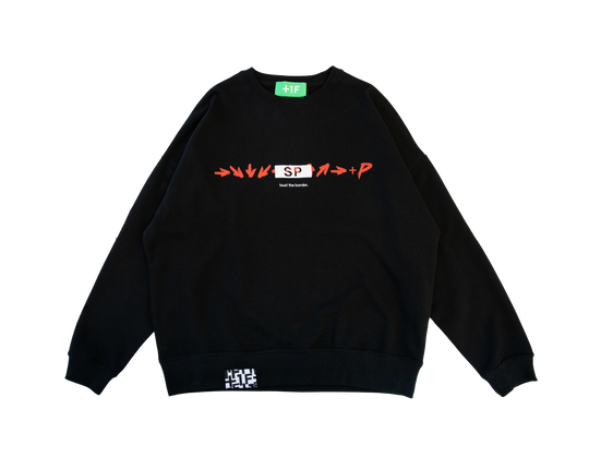 BUST THE BORDER CREWNECK / BLACK