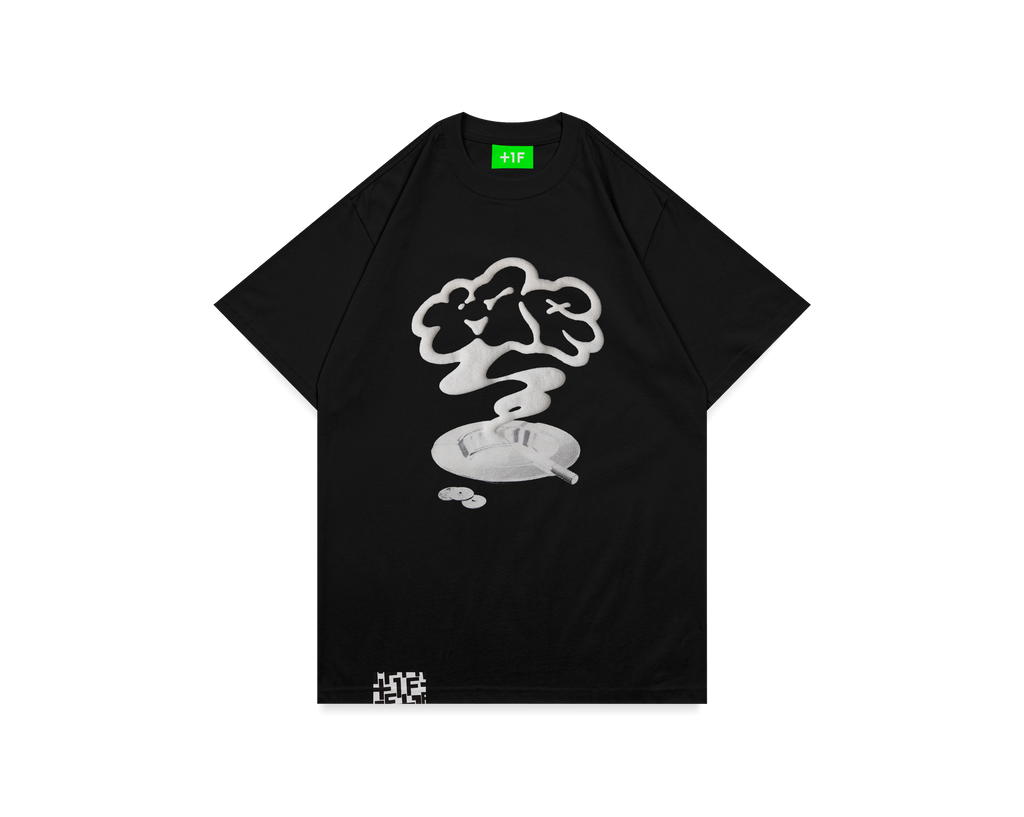 1F COIN + SMOKE TEE | Tシャツ 黒 | 格闘ゲーマーのためのアパレル