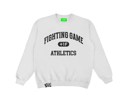 FIGHTING GAME ATHLETICS SWEAT CREW / WHITE