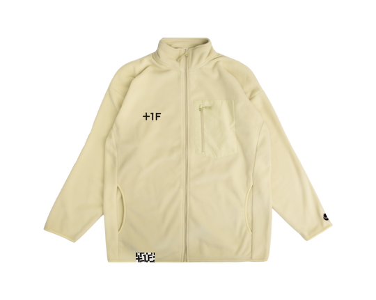 BUTTON LOGO FLEECE / NATURAL