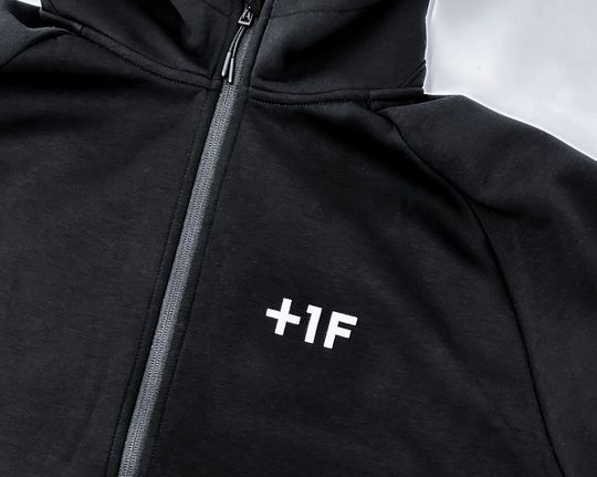 +1F TECH FLEECE ZIP HOODIE / BLACK