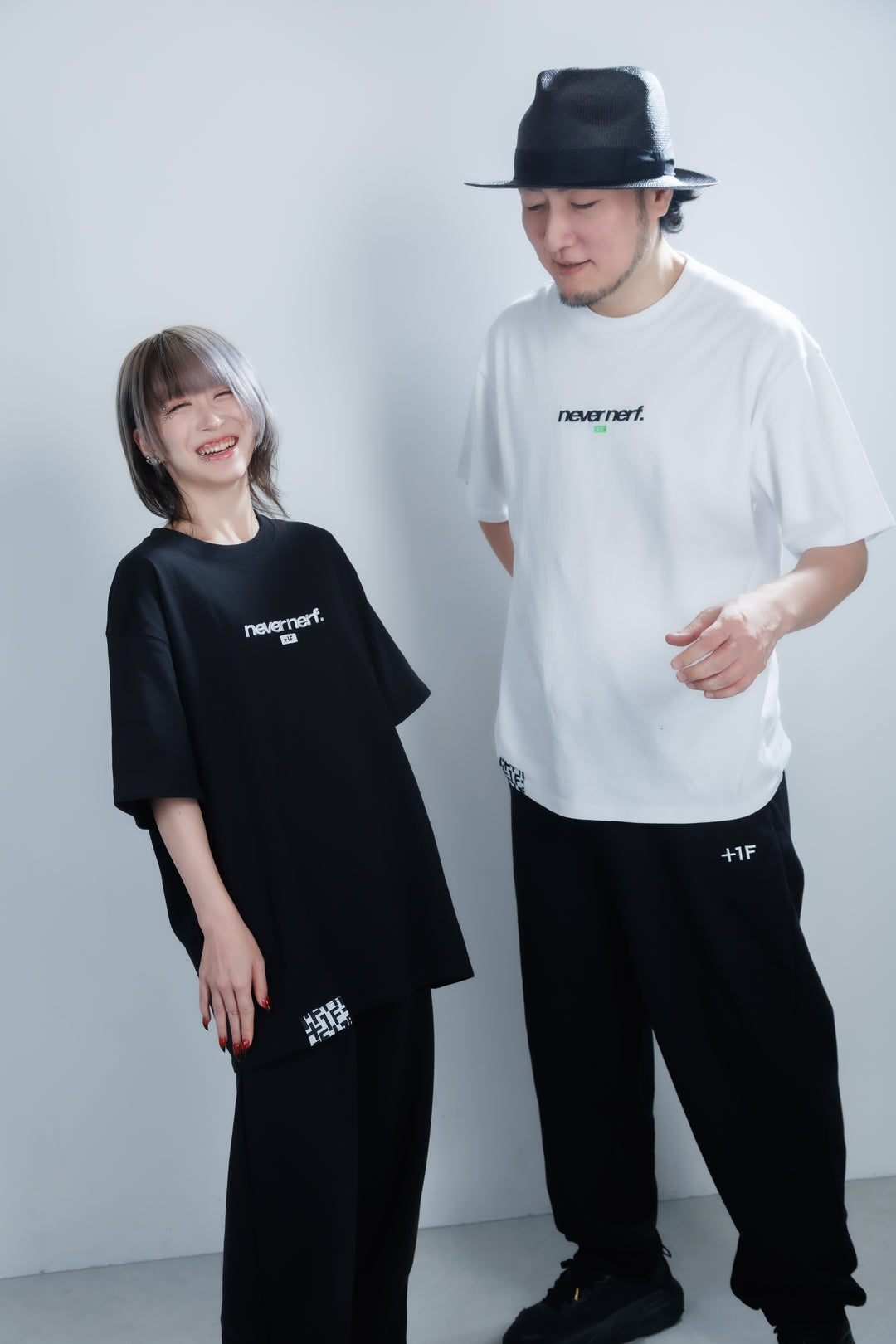 +1F NEVER NERF. TEE / BLACK・WHITE