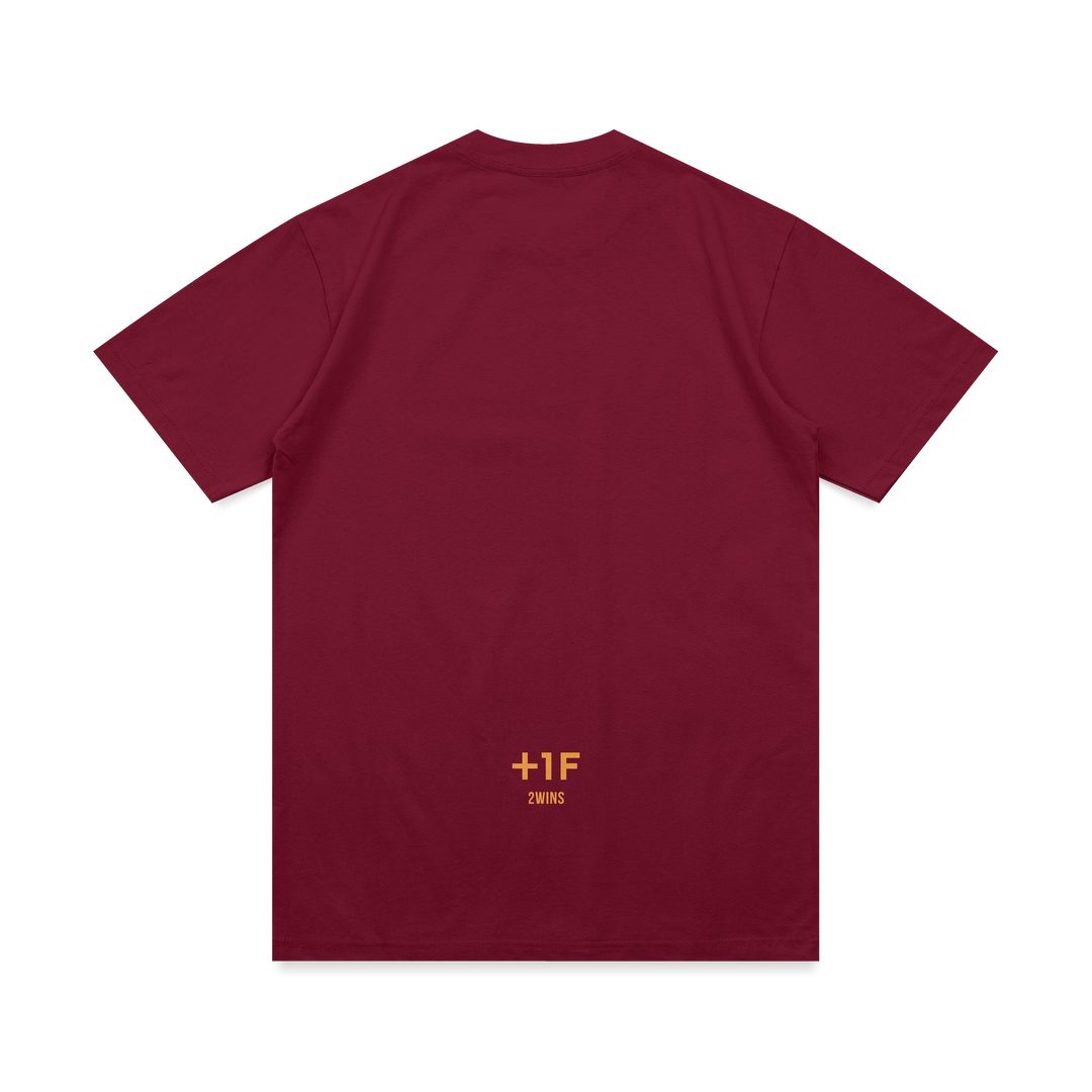 +1F 2nd ANNIVERSARY TEE / BURGUNDY