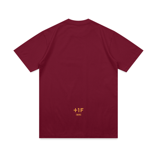 +1F 2nd ANNIVERSARY TEE / BURGUNDY
