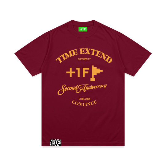 +1F 2nd ANNIVERSARY TEE / BURGUNDY