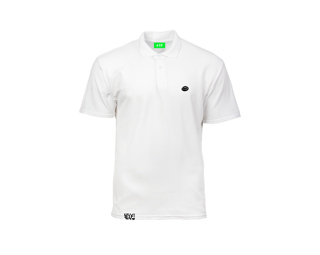 1F BUTTON LOGO POLO / WHITE | ポロシャツ ホワイト 白