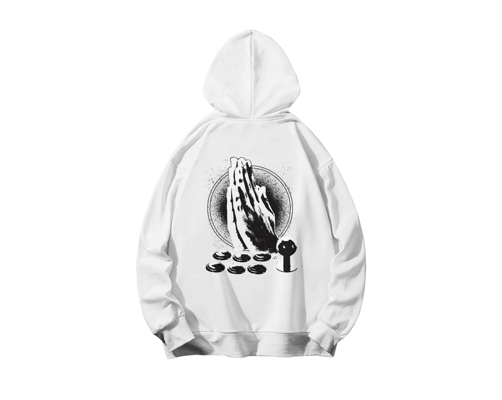 PRAY YOUR CHOICE HOODIE / WHITE