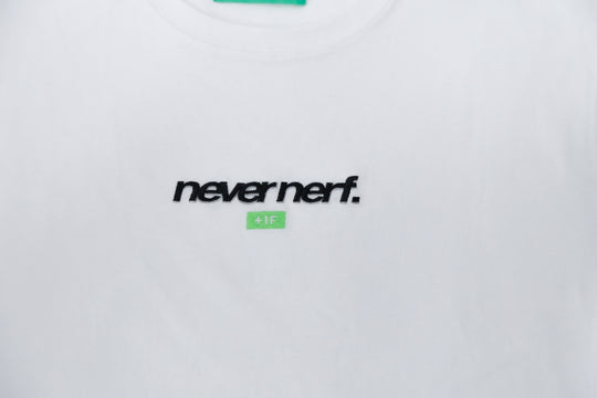 +1F NEVER NERF. TEE / BLACK・WHITE