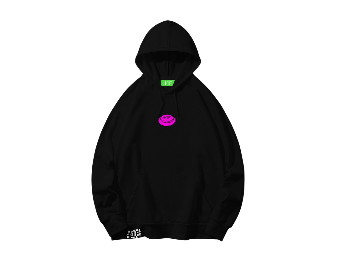 1F BUTTON LOGO HOODIE / BLACK | ボタンロゴ フーディ パーカー 1F BUTTON LOGO HOODIE / BLACK | ボタンロゴ フーディ パーカー