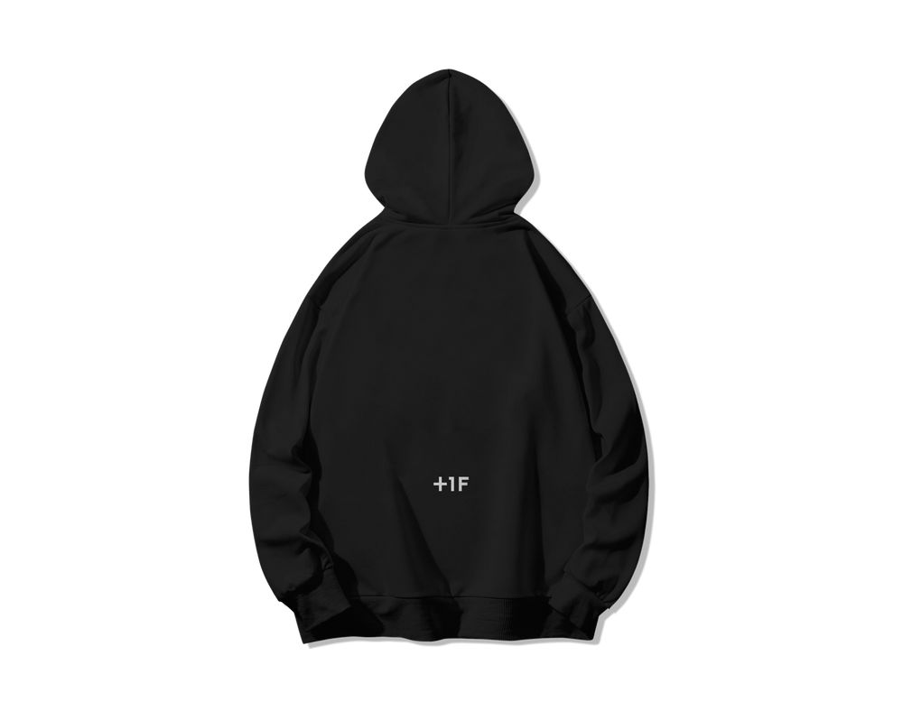 BUTTON LOGO HOODIE / BLACK