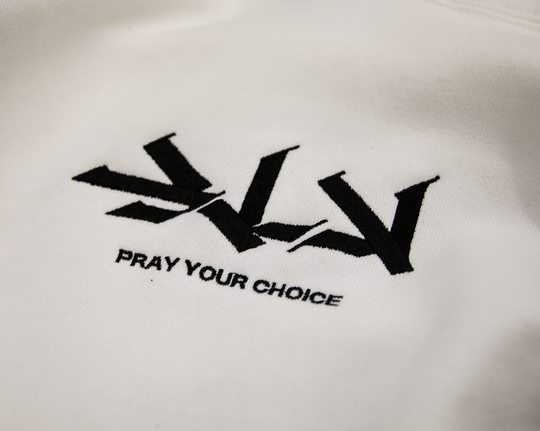 PRAY YOUR CHOICE HOODIE / WHITE