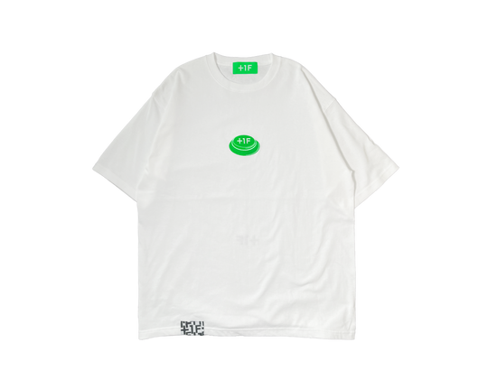 BUTTON LOGO TEE / WHITE