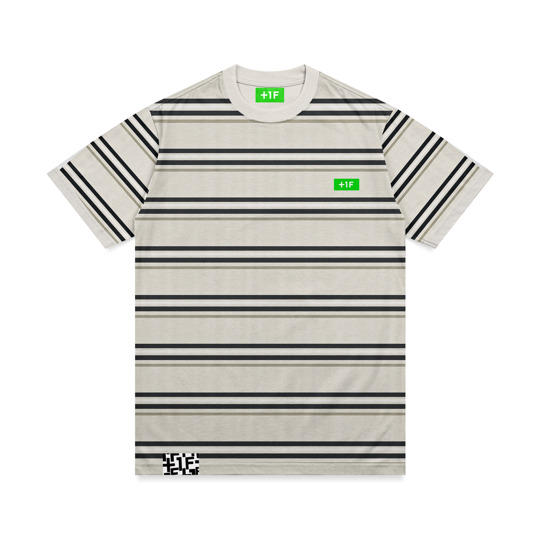 +1F HORIZONTAL STRIPED TEE / OFF WHITE