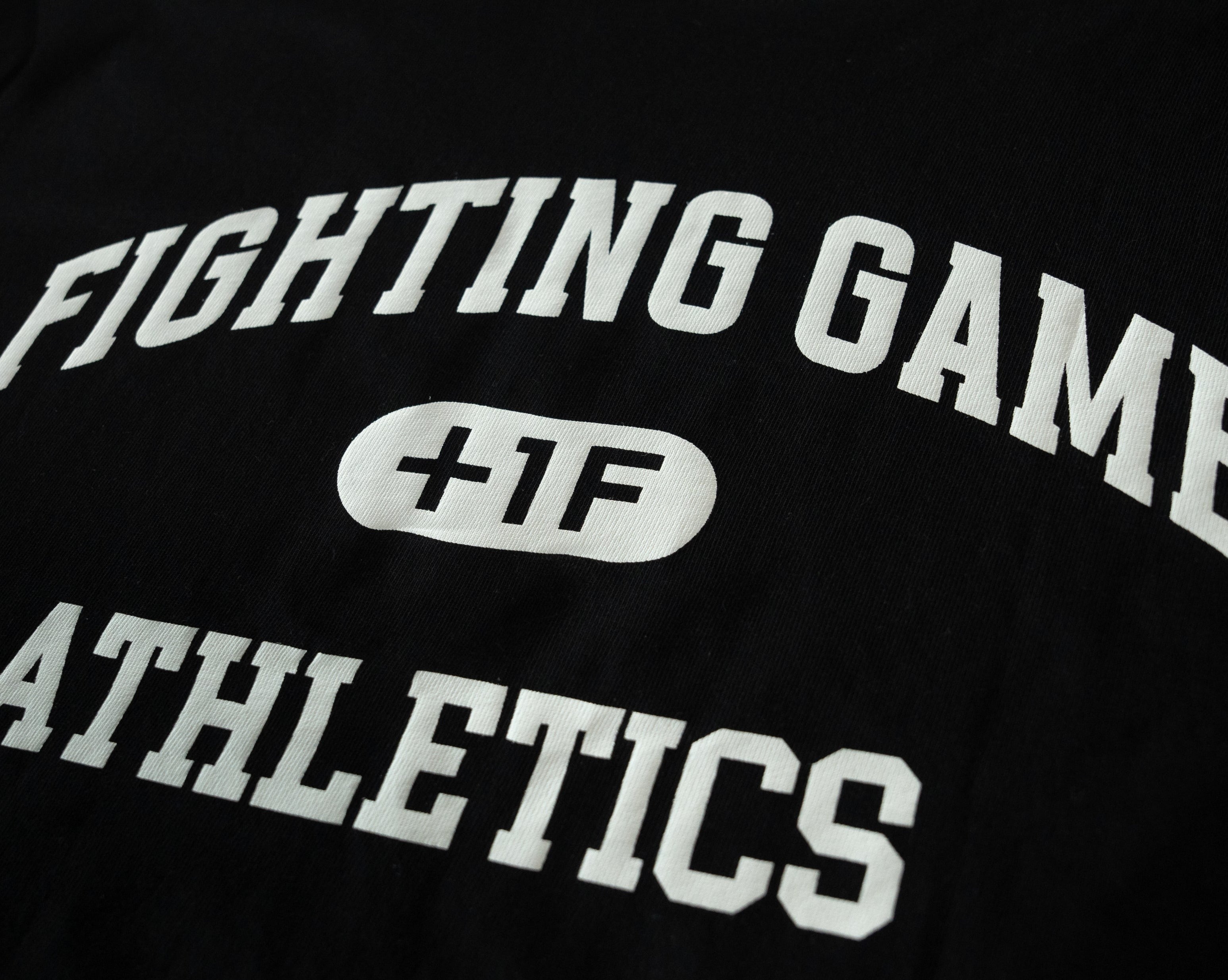 1F FIGHTING GAME COLLEGE TEE | Tシャツ ブラック 黒 | 格闘ゲーマー