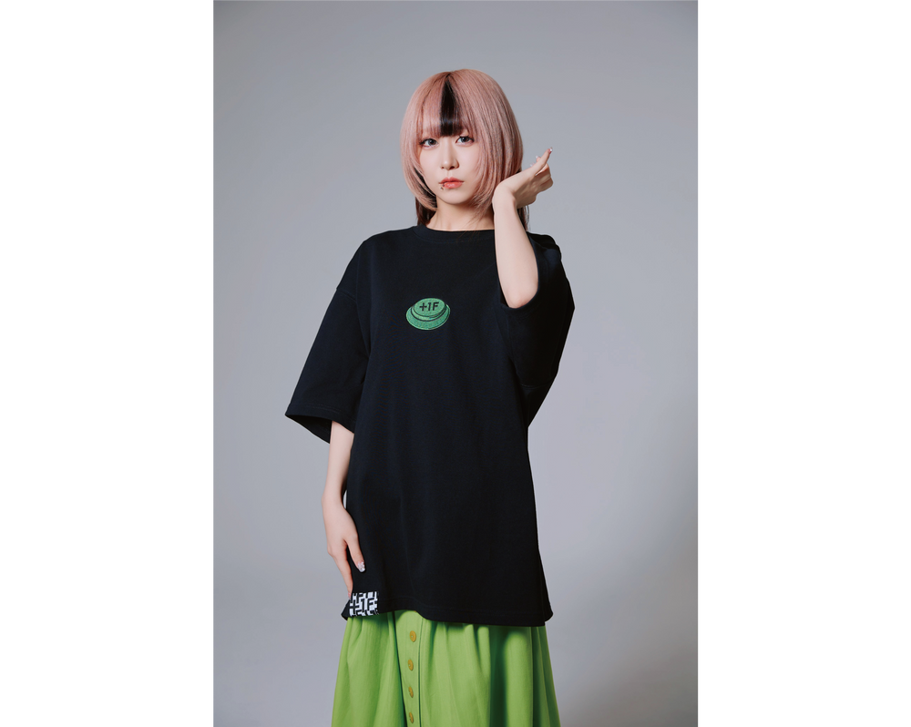 BUTTON LOGO TEE / (2P Color)BLACK