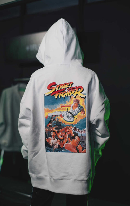STREET FIGHTER +1F THE ORIGIN HOODIE / WHITE