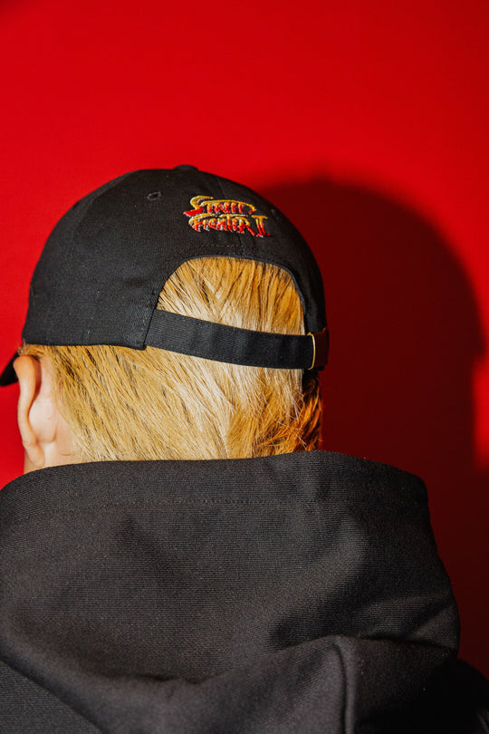 STREET FIGHTER II +1F LOGO CAP/ BLACK