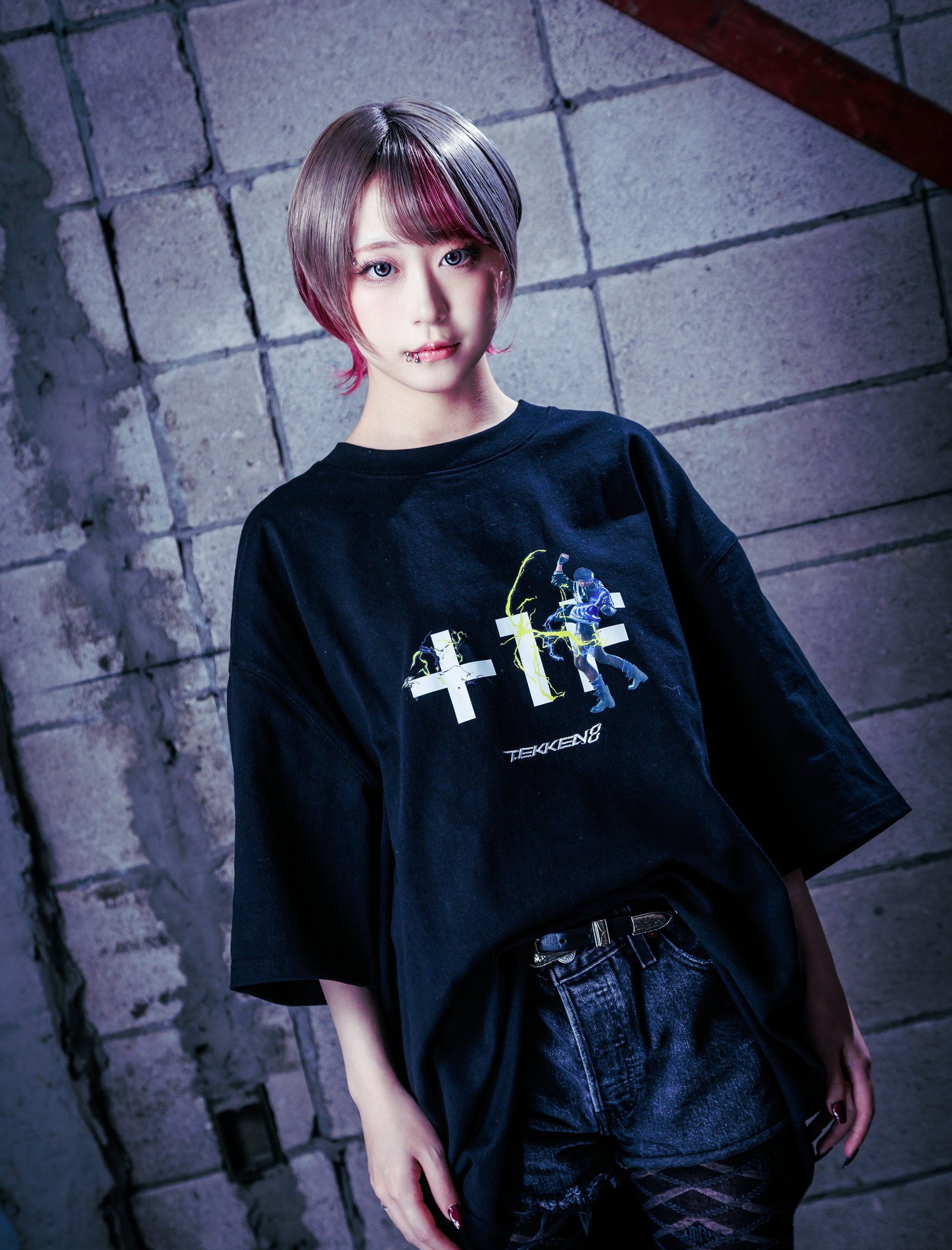 TEKKEN +1F REINA TEE | 鉄拳 麗奈 Tシャツ ブラック 黒