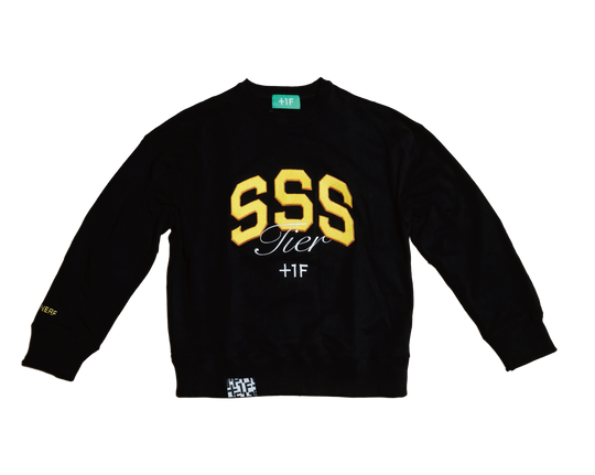 +1F SSS TIER SWEAT CREW / BLACK