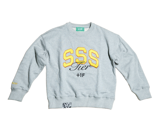 +1F SSS TIER SWEAT CREW / GRAY HEATER