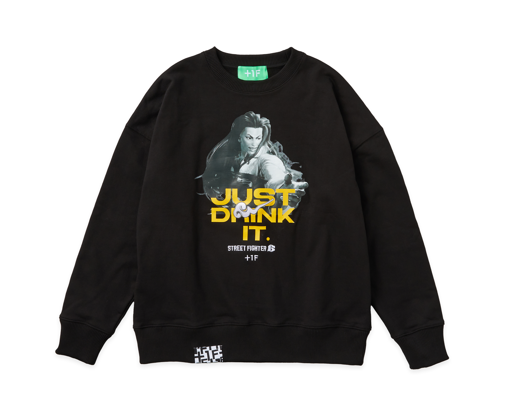 STREET FIGHTER 6 +1F JAMIE JUST DRINK IT CREW / BLACK | ストリート STREET FIGHTER 6 +1F JAMIE JUST DRINK IT CREW / BLACK | ストリート