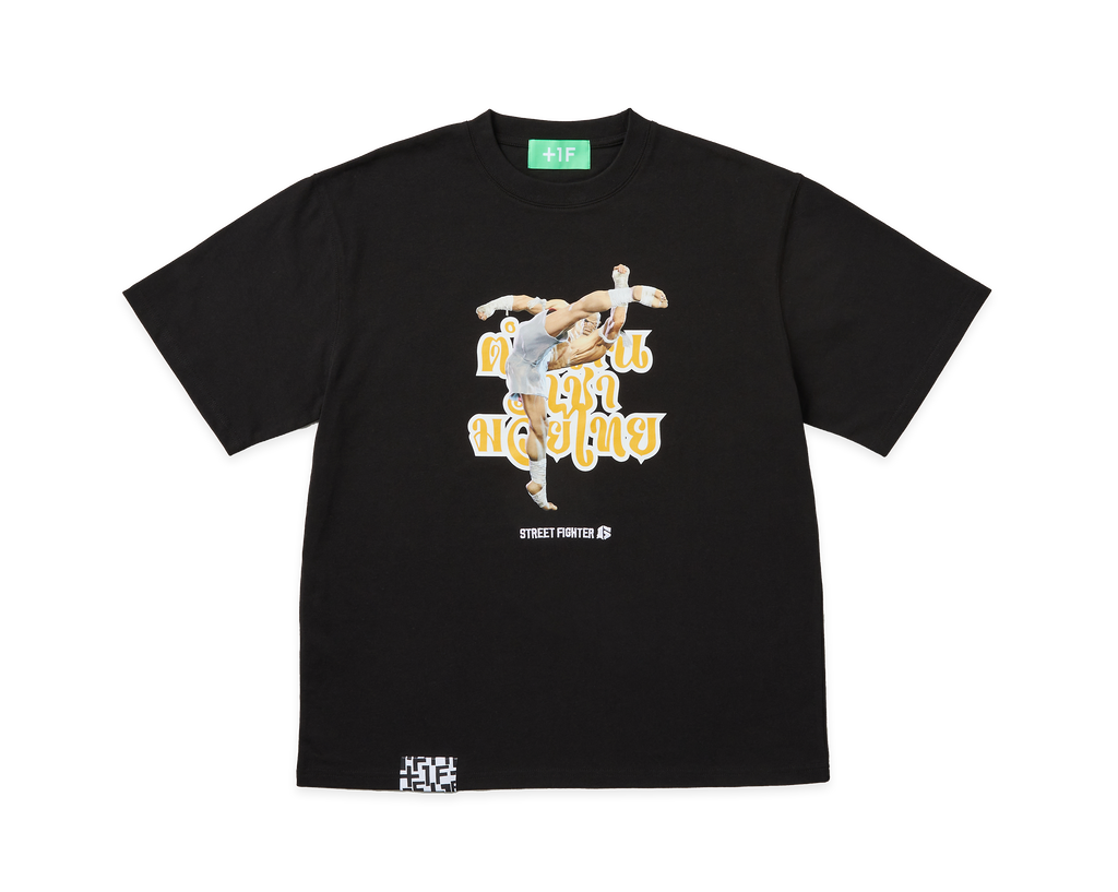 キックサガット　転写Tシャツ STREET FIGHTER 6 +1F SAGAT TEE / BLACK | ストリートファイター