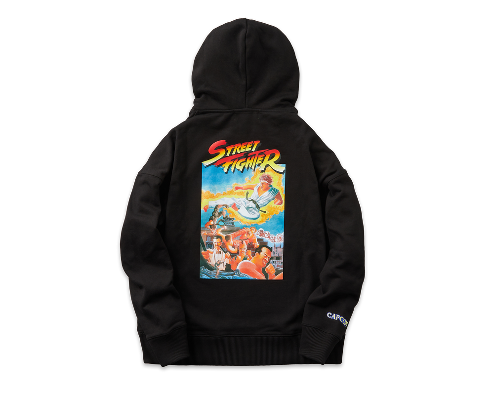 STREET FIGHTER +1F THE ORIGIN HOODIE / BLACK