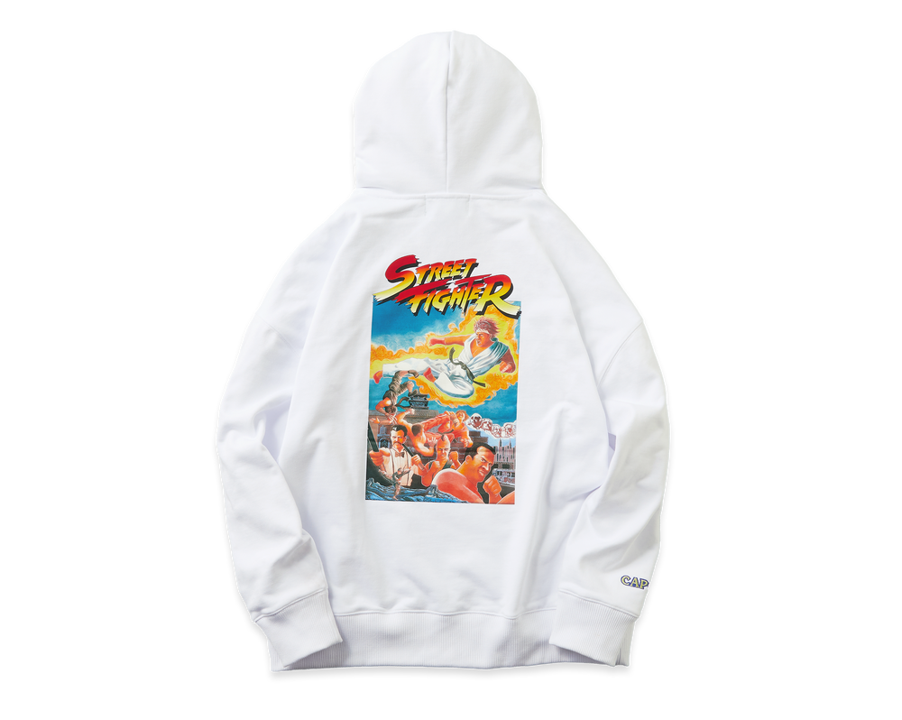 STREET FIGHTER +1F THE ORIGIN HOODIE / WHITE