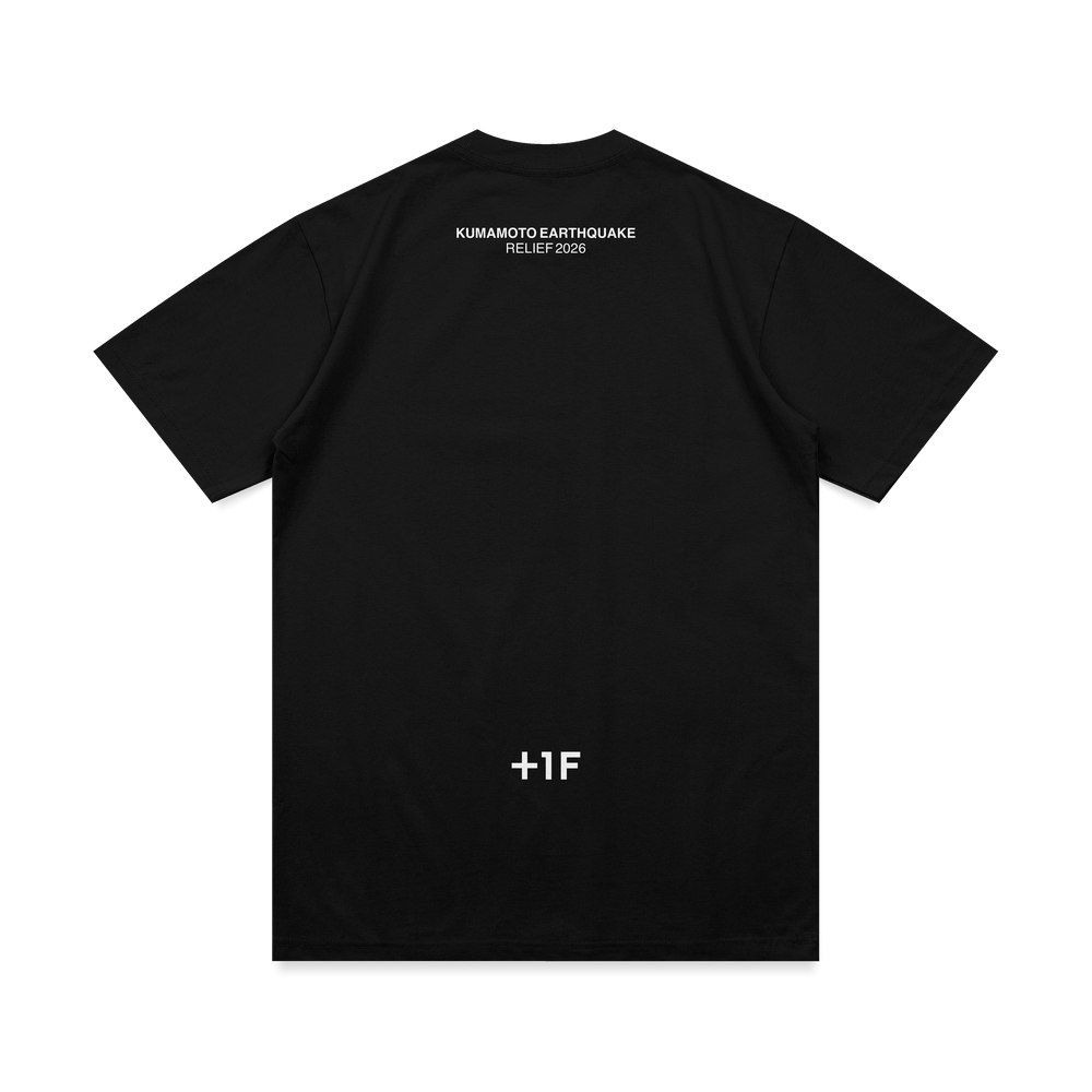 KUMAMOTO RISE UP REVERSAL TEE / BLACK