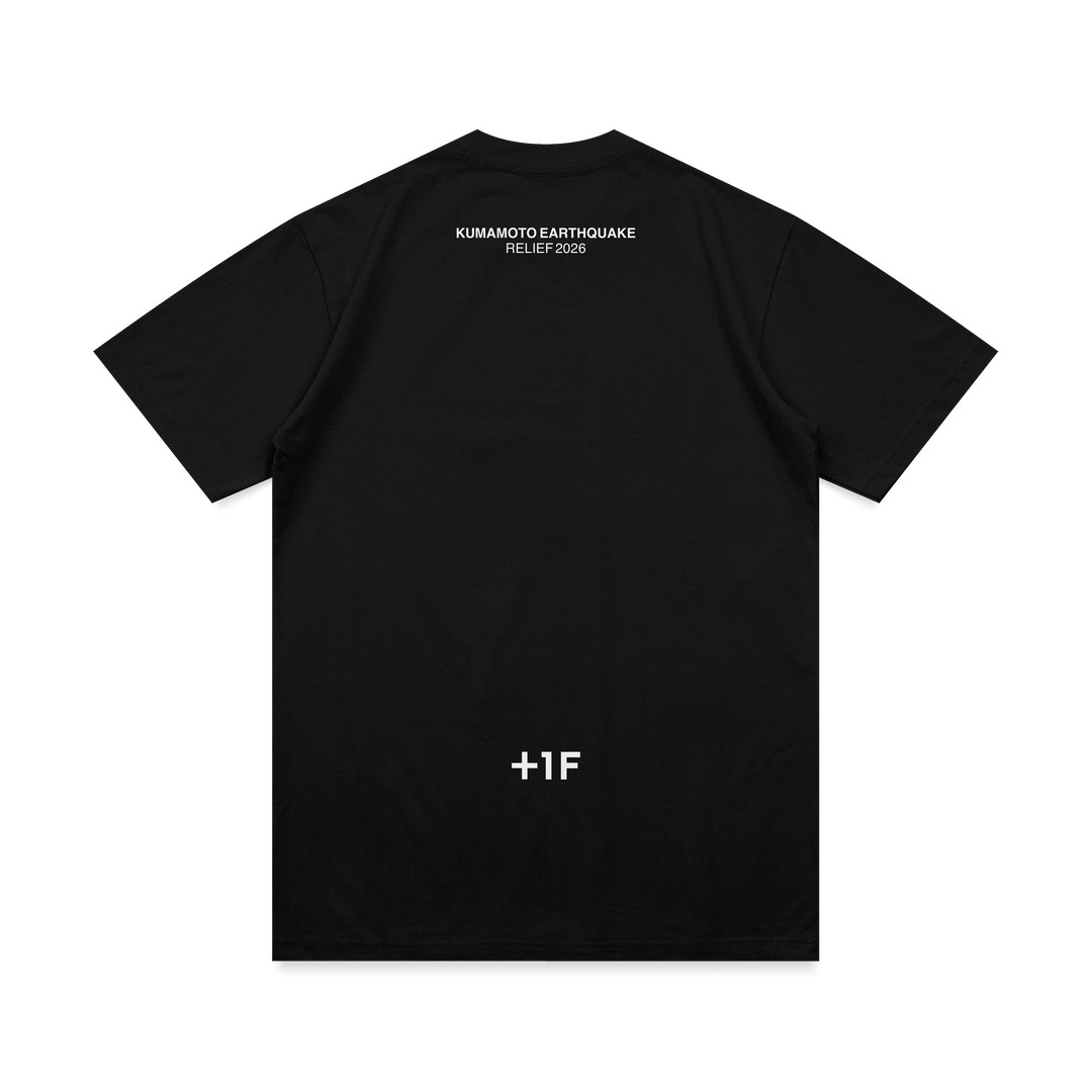 KUMAMOTO RISE UP REVERSAL TEE / BLACK