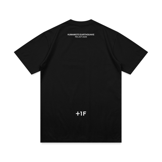 KUMAMOTO RISE UP REVERSAL TEE / BLACK